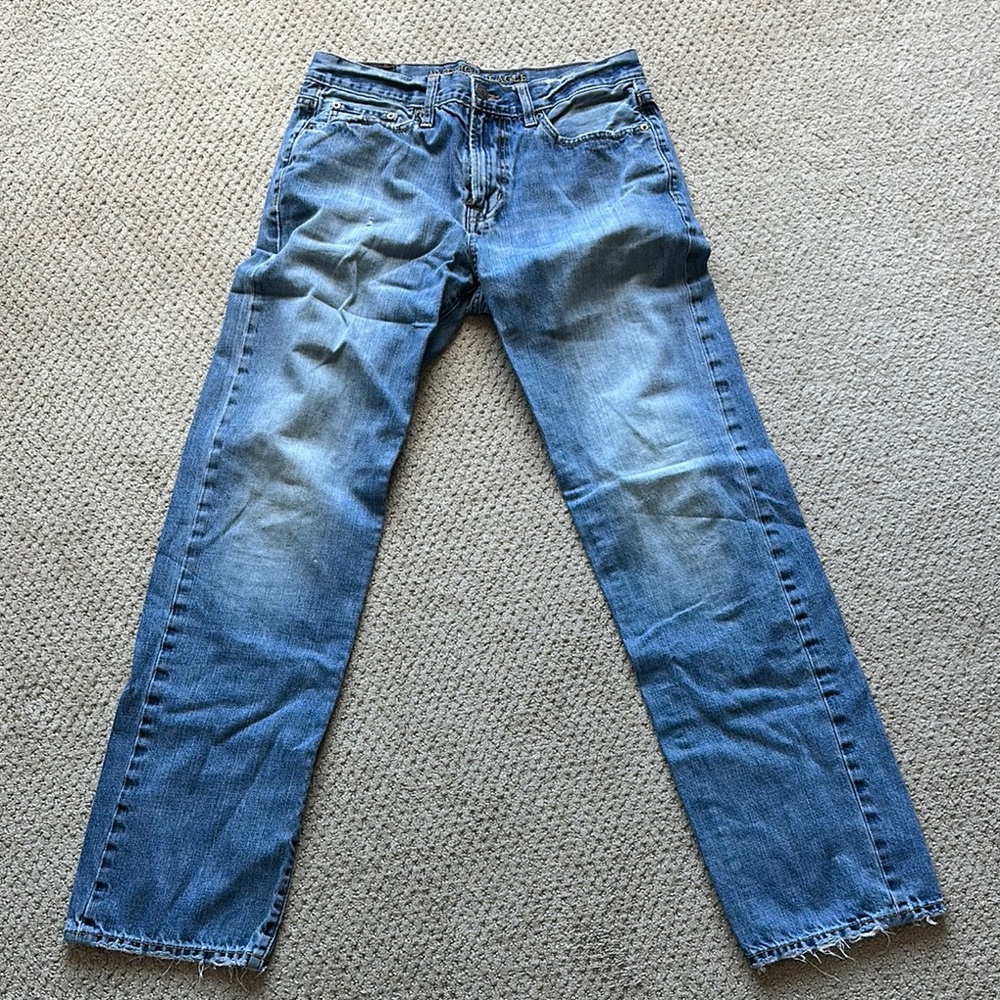 American Eagle Outfitters Blue Straight Jeans Classic Denim